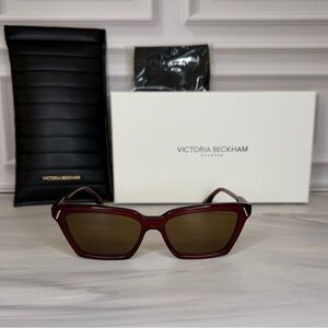 Victoria Beckham Women’s Sunglasses | Red Frame Designer Sunglasses | Brand New